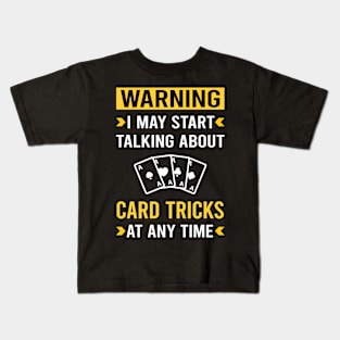 Warning Card Manipulation Trick Tricks Kids T-Shirt